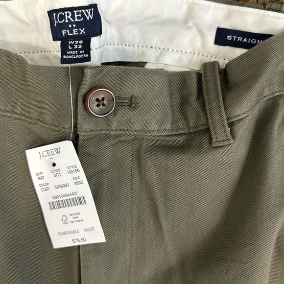 Men’s Olive Green Slacks/Pants J Crew Flex W 38 L 32 NWT - Picture 4 of 4